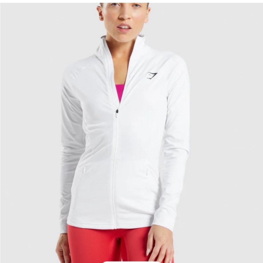 White Gymshark Zip Up Jacket